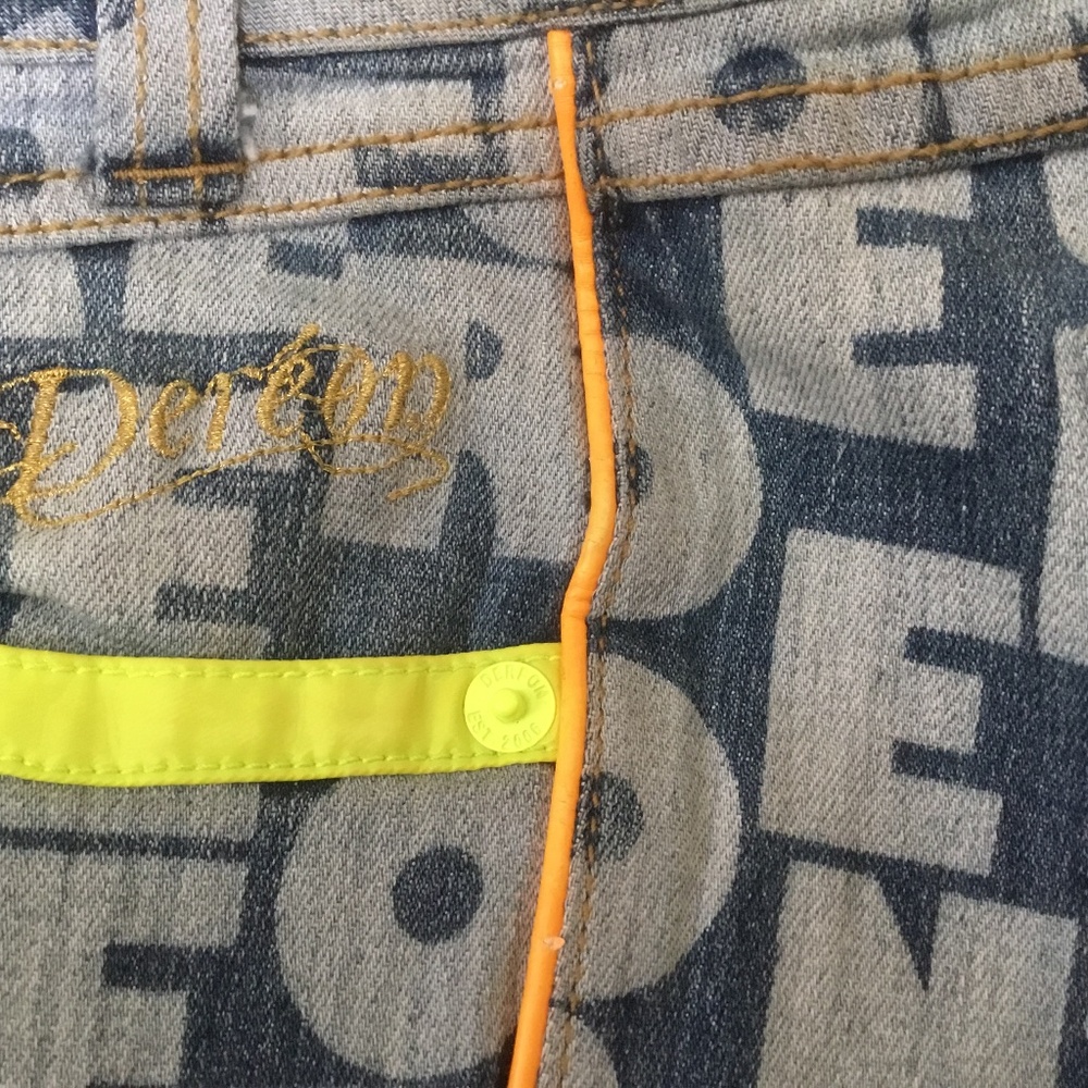 Unique Beyoncé Dereon All Over Jeans (Lapel flap needs stitching) NICE! - Picture 16 of 16